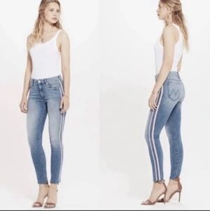 Stylish Blue Jeans with Pink Accents